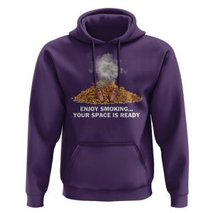 Anti Smoking Hoodie Enjoy Smoking Your Space Is Ready TS09 Purple Print Your Wear