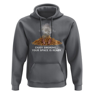 Anti Smoking Hoodie Enjoy Smoking Your Space Is Ready TS09 Charcoal Print Your Wear