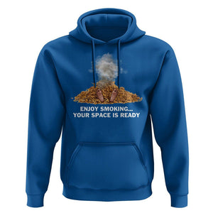 Anti Smoking Hoodie Enjoy Smoking Your Space Is Ready TS09 Royal Blue Print Your Wear