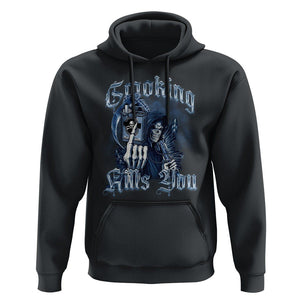 Anti Smoking Hoodie Smoking Kills You Skeleton Death TS09 Black Print Your Wear