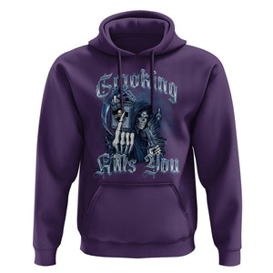 Anti Smoking Hoodie Smoking Kills You Skeleton Death TS09 Purple Print Your Wear