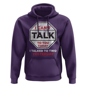 Anti Social Hoodie Can't Talk To You Today I Talked To Two People Yesterday Introvert TS09 Purple Print Your Wear