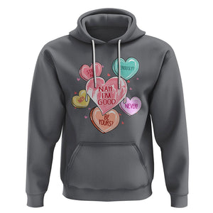 Anti Valentines Day Hoodie Nah I'm Good Single Hearts Self Love TS02 Charcoal Printyourwear