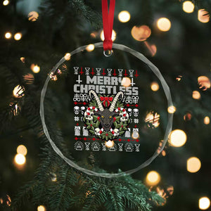 Anti Xmas Crystal Glass Ornament Merry Christless Satan Baphomet Wreath TS09 Print Your Wear
