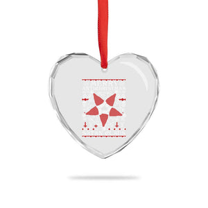 Anti Xmas Heart Crystal Glass Ornament Merry Antichristmas Noel Hat Pentagram TS09 Print Your Wear
