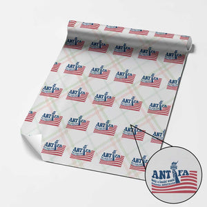Antifa Fascism Patriotic Wrapping Paper Roll Antifascist Statue of Liberty TS14 Christmas Plaid Print Your Wear