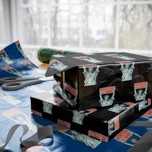 Antifa Fascism Wrapping Paper Roll Statue of Liberty Anti Fascism Patriotic TS14 Black Print Your Wear