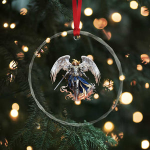 Archangel Saint Michael Warrior Crystal Glass Ornament Catholic Protection Gift TS12 Print Your Wear