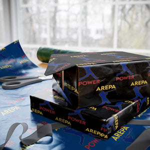 Arepa Power Baseball Batter Silhouette Wrapping Paper Roll Venezuelan Pride Beisbol for Baseball Fans TS02 Black Print Your Wear