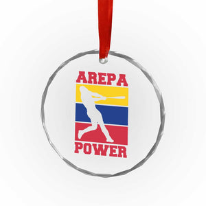 Arepa Power Venezuela Baseball Flag Crystal Glass Ornament Funny Venezuelan Pride Gift for Beisbol Lovers TS02 Print Your Wear