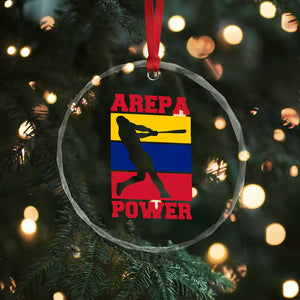Arepa Power Venezuela Baseball Flag Crystal Glass Ornament Funny Venezuelan Pride Gift for Beisbol Lovers TS02 Print Your Wear
