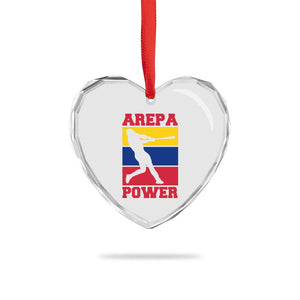 Arepa Power Venezuela Baseball Flag Heart Crystal Glass Ornament Funny Venezuelan Pride Gift for Beisbol Lovers TS02 Print Your Wear