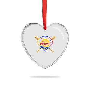 Arepa Power Venezuela Baseball Lover Heart Crystal Glass Ornament Venezuelan Pride TS11 Print Your Wear