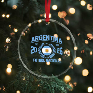 Argentina 2026 Soccer Football Fan Argentinian Flag Crystal Glass Ornament TS14 Print Your Wear