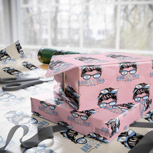Argentina Messy Bun Proud Argentinian Flag Wrapping Paper Roll TS14 Light Pink Print Your Wear