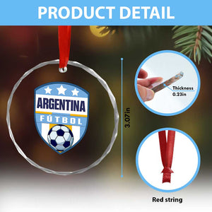Argentina Soccer Football Crystal Glass Ornament Argentinian Football Game Day Supporter TS14 Print Your Wear