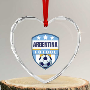 Argentina Soccer Football Heart Crystal Glass Ornament Argentinian Football Game Day Supporter TS14 Transparent Glass 3'' Heart Print Your Wear