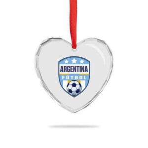 Argentina Soccer Football Heart Crystal Glass Ornament Argentinian Football Game Day Supporter TS14 Print Your Wear