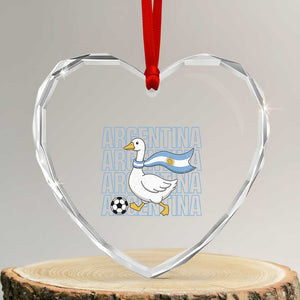 Argentina Soccer Football Heart Crystal Glass Ornament Silly Goose Argentinian Flag Fan Supporter TS14 Transparent Glass 3'' Heart Print Your Wear