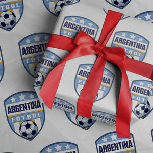 Argentina Soccer Football Wrapping Paper Roll Argentinian Football Game Day Supporter TS14 White Print Your Wear