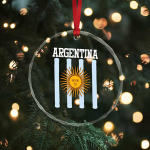 Argentina Sun of May Flag Retro Graphic Crystal Glass Ornament Patriotic Argentine Heritage Pride Souvenir TS02 Print Your Wear