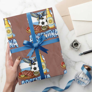 Argentine Pride Soccer And Beer Wrapping Paper Roll Football Fan Graphic
