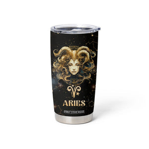 Aries Zodiac Tumbler Cup Celestial Constellation Astrology Horoscope Galaxy TB02 Printyourwear