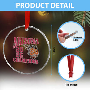Arizona Champions Crystal Glass Ornament Gift For Basketball Fan TS12 Print Your Wear