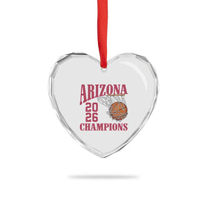 Arizona Champions Heart Crystal Glass Ornament Gift For Basketball Fan TS12 Print Your Wear