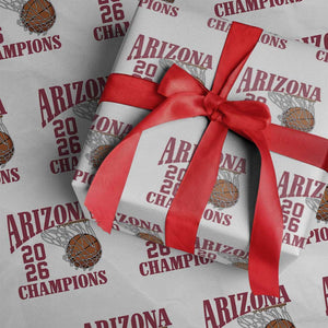Arizona Champions Wrapping Paper Roll Gift For Basketball Fan TS12 White Print Your Wear