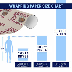 Arizona Champions Wrapping Paper Roll Gift For Basketball Fan TS12 Print Your Wear