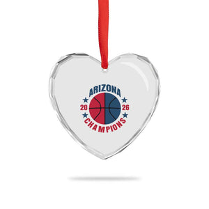 Arizona Champions Pride Heart Crystal Glass Ornament Professional Basketball Fan Gift TS12 Print Your Wear