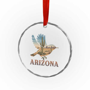 Arizona Desert Wren Bird Crystal Glass Ornament Cactus Landscape Rustic Western TS12 Print Your Wear