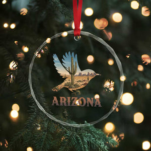 Arizona Desert Wren Bird Crystal Glass Ornament Cactus Landscape Rustic Western TS12 Print Your Wear