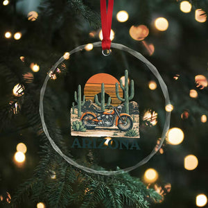 Arizona Motorcycle Crystal Glass Ornament Vintage Desert Highway Rider Gift TS12 Print Your Wear