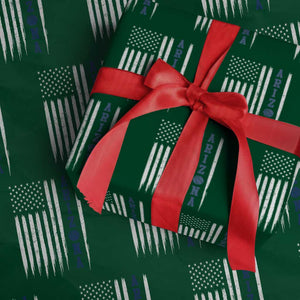 Arizona Patriotic Sports Wrapping Paper Roll US Flag Basketball Player Gift TS12 Green Print Your Wear