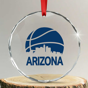 Arizona Skyline Pride Crystal Glass Ornament Gift For Basketball Fan TS12 Transparent Glass 3'' Circle Print Your Wear