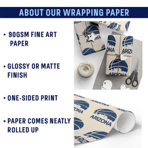 Arizona Skyline Pride Wrapping Paper Roll Gift For Basketball Fan TS12 Print Your Wear