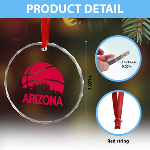 Arizona Skyline State Pride Crystal Glass Ornament Modern Urban Hoops Basketball TS12 Print Your Wear