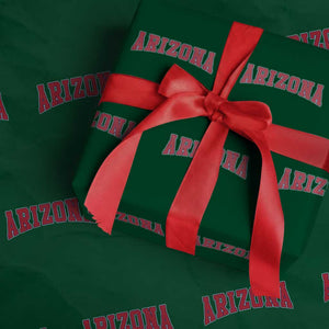 Arizona Sports Fan Vintage Bold Throwback AZ State Wrapping Paper Roll TS11 Green Print Your Wear