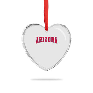 Arizona Sports Fan Vintage Bold Throwback AZ State Heart Crystal Glass Ornament TS11 Print Your Wear
