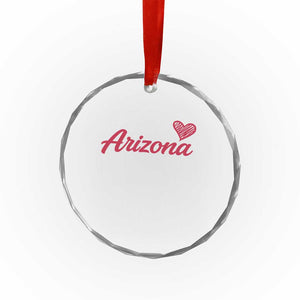 Arizona State Pride Crystal Glass Ornament Clean Word Art Minimalist Graphic TS12 Print Your Wear
