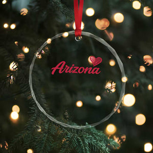 Arizona State Pride Crystal Glass Ornament Clean Word Art Minimalist Graphic TS12 Print Your Wear