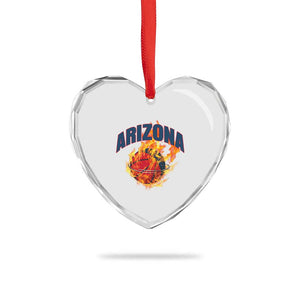 Arizona State Pride Heart Crystal Glass Ornament Flaming Basketball Coach Gift TS12 Print Your Wear