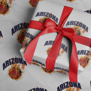 Arizona State Pride Wrapping Paper Roll Flaming Basketball Coach Gift TS12 White Print Your Wear