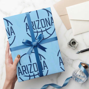Arizona State Pride Wrapping Paper Roll Grand Canyon State Basketball Gift TS12 Light Blue Print Your Wear