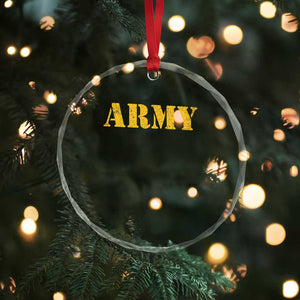 Army Crystal Glass Ornament Military Training PT Exercise Workout Gear Veterans Service TS10 Print Your Wear