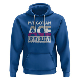 Asexual Hoodie It's Me I'm ACE And I'm In These Sleeves Asexuality LGBTQ TS09 Royal Blue Printyourwear