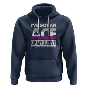 Asexual Hoodie It's Me I'm ACE And I'm In These Sleeves Asexuality LGBTQ TS09 Navy Printyourwear