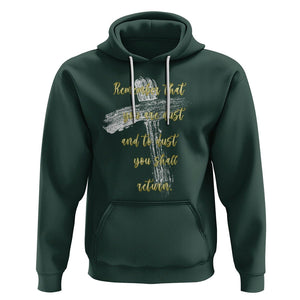 Ash Wednesday Hoodie Remember That You Are Dust And To Dust You Shall Return Christian TS09 Dark Forest Green Printyourwear